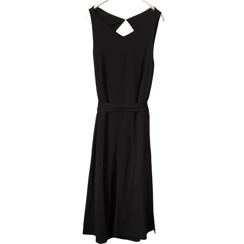 Ann Taylor Black Maxi Dress With Front/Back Slits size 16